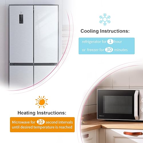 Miniatura 47 de Máscaras faciales frías para ojos, máscara facial de hielo, compresa fría y caliente para ojeras, hinchazón, migrañas, dolor de cabeza, estrés, #03