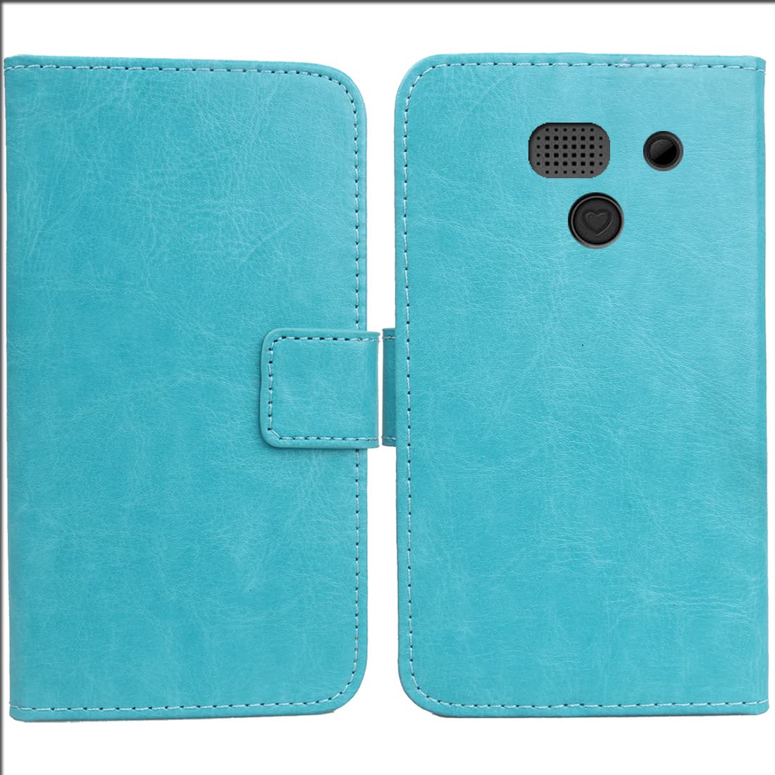 Cuson Custodia In Pelle Con Flip Cover Per Logicom Le Lunar 6 - Blu, Protezione Magnetica - 5
