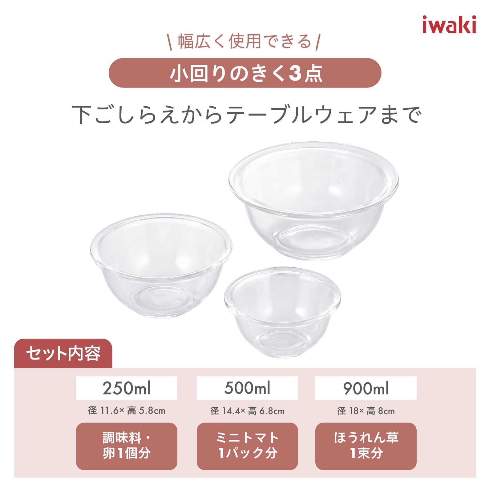 iwaki(イワキ) 耐熱ガラス ボウル PSC-BO-20N
