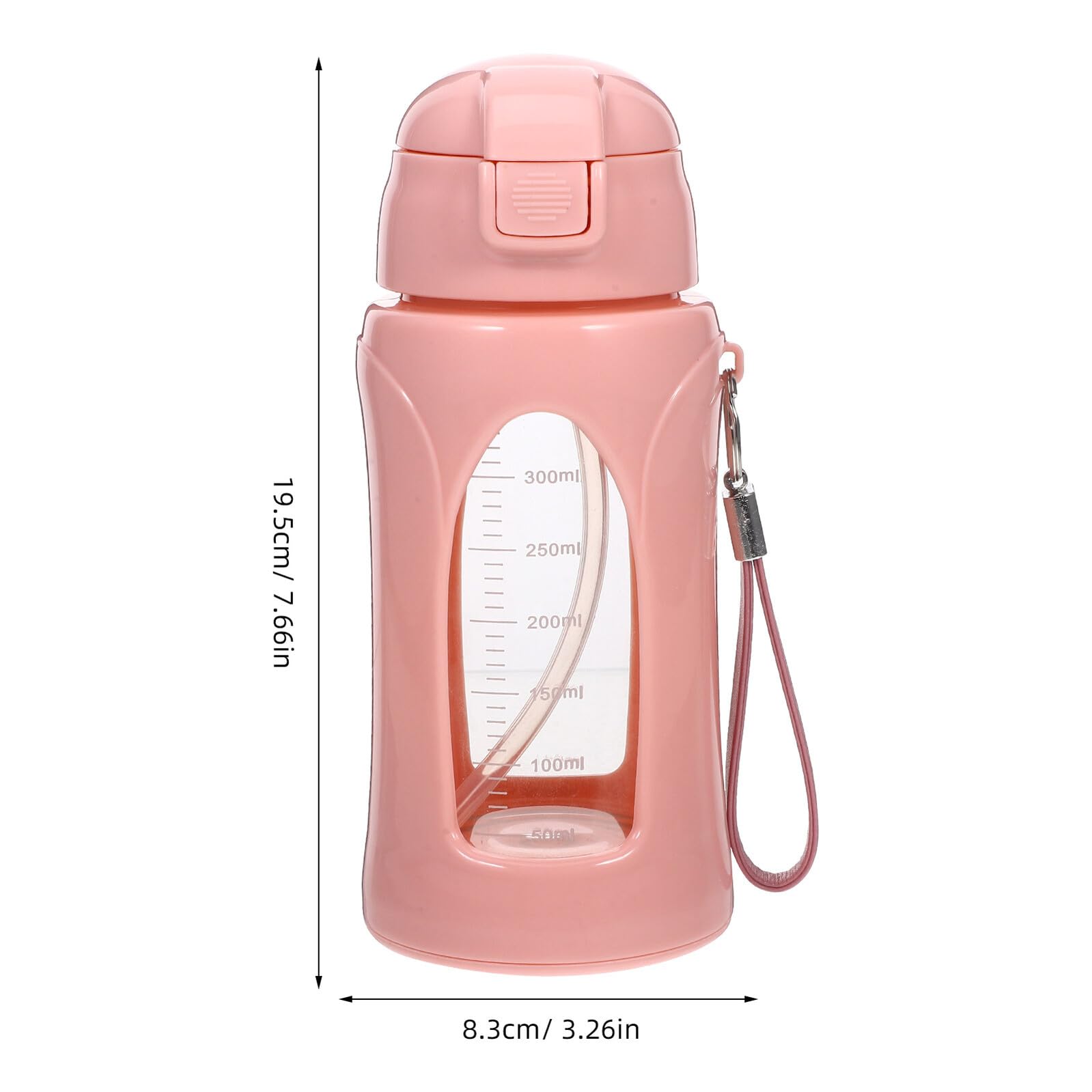 UPKOCH Sport Trinkflasche aus Glas und Bpa frei Leicht und Bruchsicher mit Messskala für Fitness Outdoor Laufen und Training Geeignet