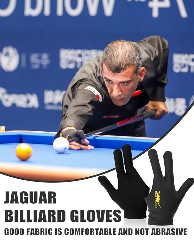 Gants De Billard HZAOPZE - Lot De 8, Noir, Taille Unique, Respirants, Pour Snooker Et Pool