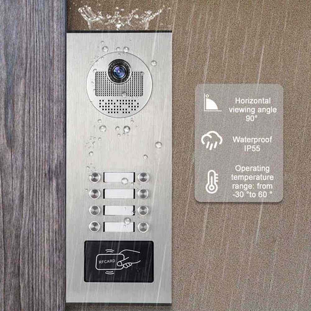 Outdoor doorbell unit with IP65 waterproof rating