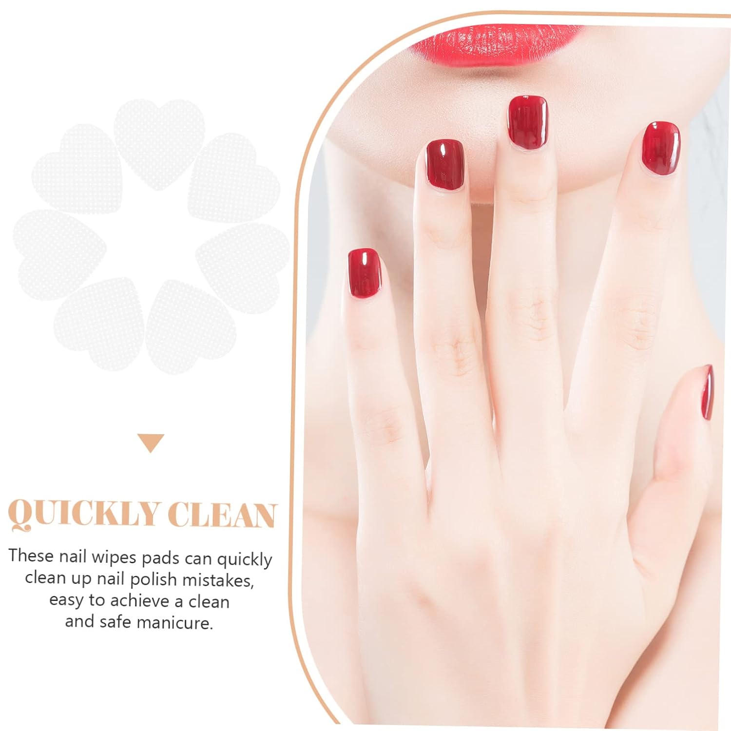 200sheets Nail Wipes of Non- Nail Polish Remover Gel Removal Swabs Compact Case No Lint Safe for