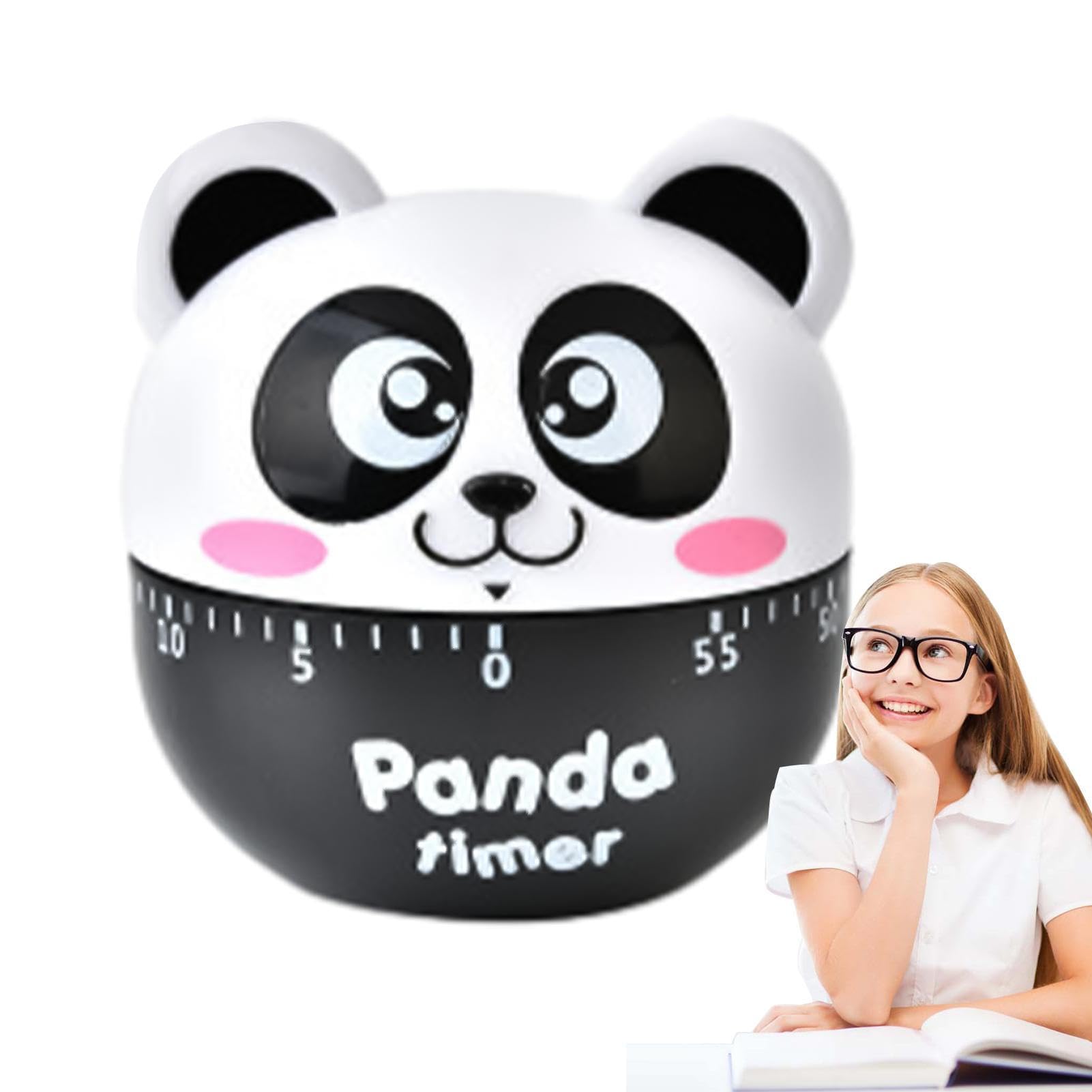 WEITING Panda Kitchen Timer | 60-Minute Baking Timer Mechanical - No Battery Required Puppy, Panda, Tomato Mechanical Cooking Timer For Baking
