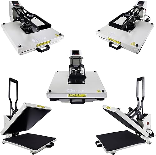 Miniatura 5 de ColorSub Máquina de prensa de calor para camiseta de 15 x 15, máquina de prensa de calor de calidad industrial digital Máquina de prensa de