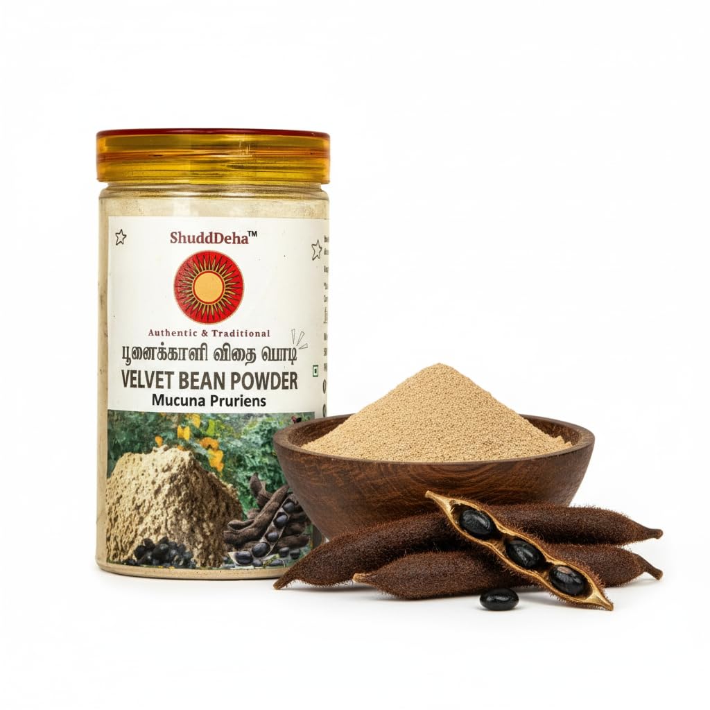 Velvet Bean Powder (Poonaikali Vithai Podi) – Pure & Natural Mucuna Pruriens Powder for Vitality & Wellness | No Additives or Preservatives – 150g-image-43