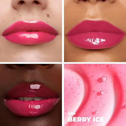 Miniatura 9 de Lamel Aceite de labios todo en uno  Ligero, tintado, regordete, brillo labial hidratante  Bálsamo labial para uso diurno y nocturno, tinte labial de