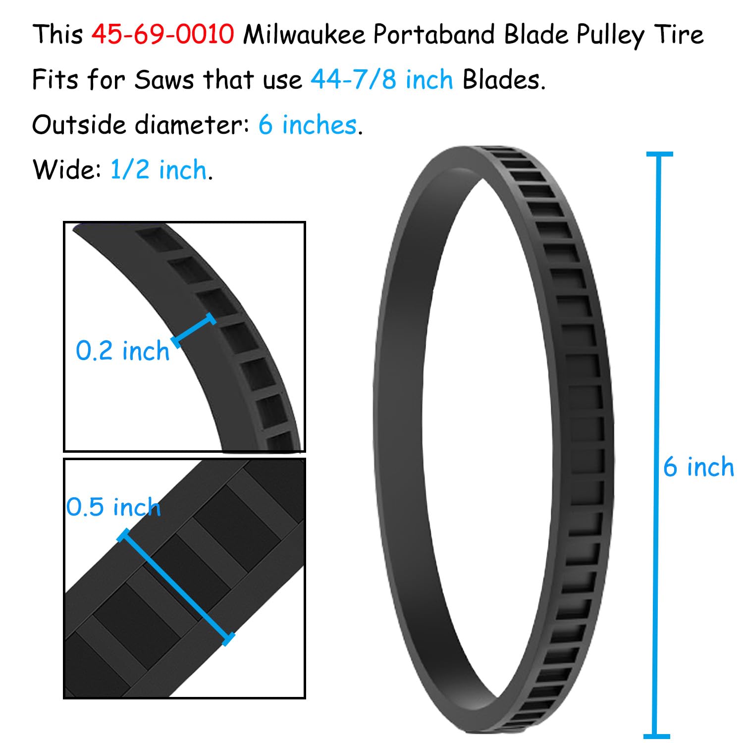 Milwaukee Pulley Tire Replacement - 4 Pack -4