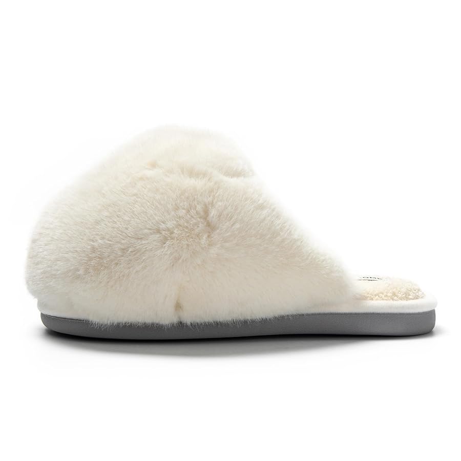 Donna Pantofola Pelliccia Finta Geometrico Design Soft Plantare Comodo - Foto 8