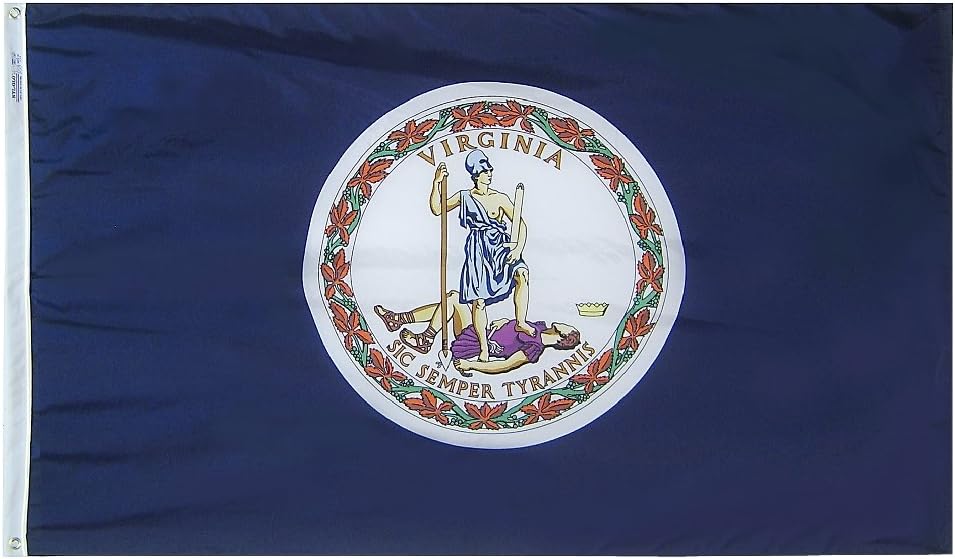 5x8' Virginia Nylon State Flag - All Weather, Durable, Outdoor Nylon Flag - All Star Flags