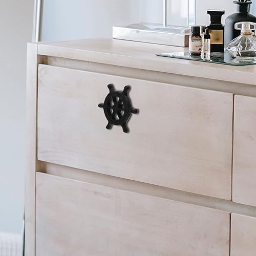 Miniatura 9 de ERINGOGO 2 tiradores náuticos de hierro fundido para cajones, tiradores de gabinete de playa para armario, armario, armario, 2 unidades