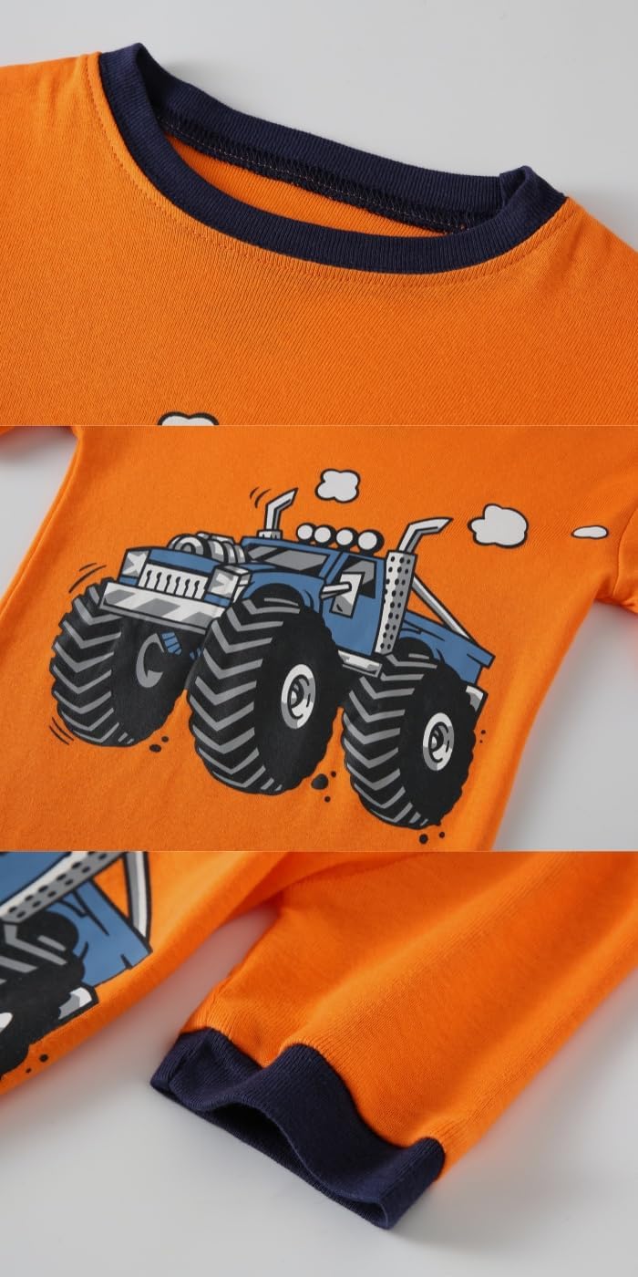Boys Cotton Dinosaur Pajamas Kids Summer Shorts Space Pjs Toddlers Truck Sleepwear Sets 18Months-10Years - Image 5