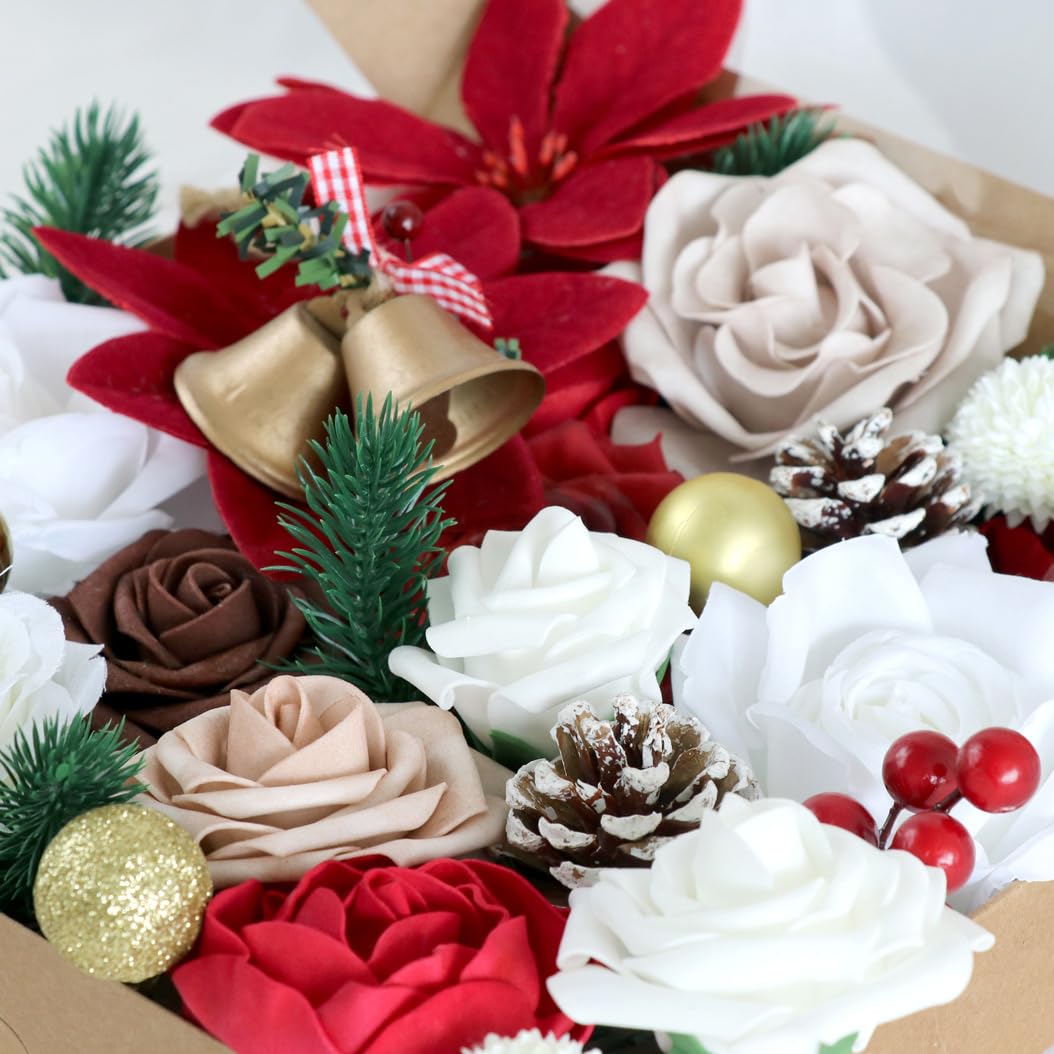 Garisey Fiori artificiali combinati per bouquet di nozze fai da te, centrotavola combinati, feste, addio al nubilato, baby shower, decorazioni per la casa, rosa chiaro