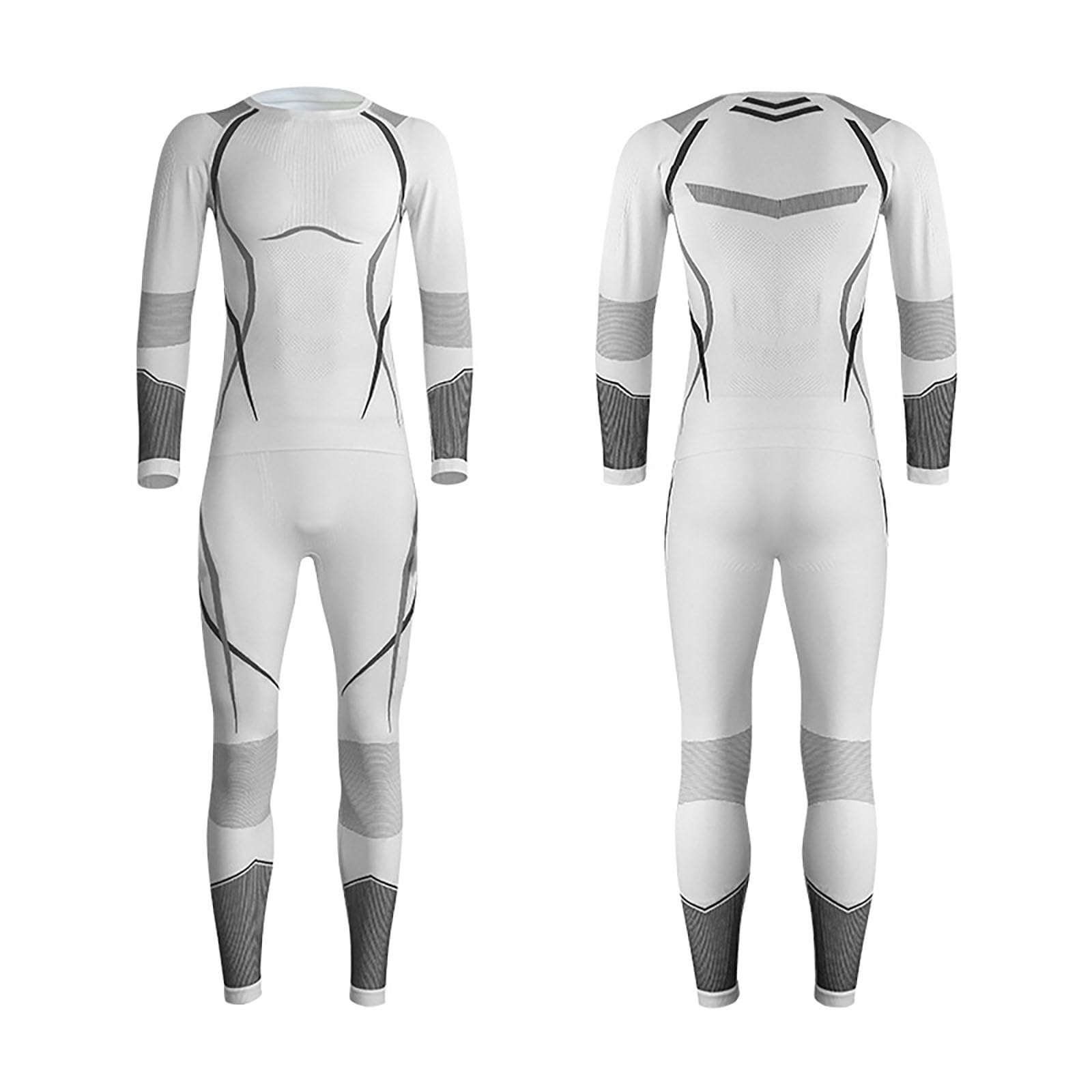 Generisch Combinaison de ski pour homme, chaude, absorbante, respirante, élastique, coupe ajustée, séchage rapide, deux pièces