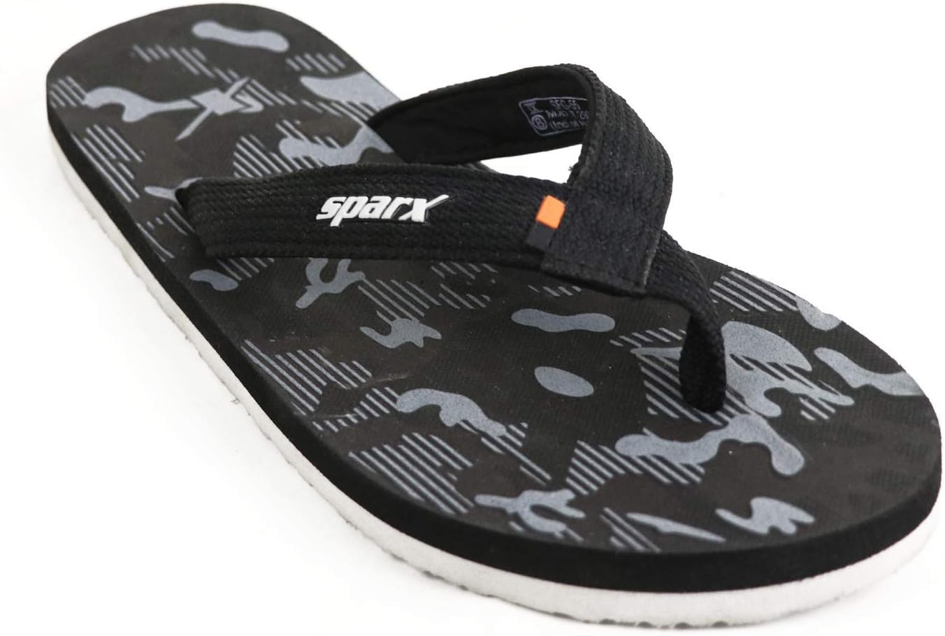 SPARXmens Sfg-55 Black Grey Flip-Flops - 9 UK (Sfg-55)