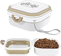 cermug Collapsible Dog Water Bowl - 2-in-1 Portable Travel Feeder with Leak-Proof Lid for Hiking, Camping, Walking & Small Pets