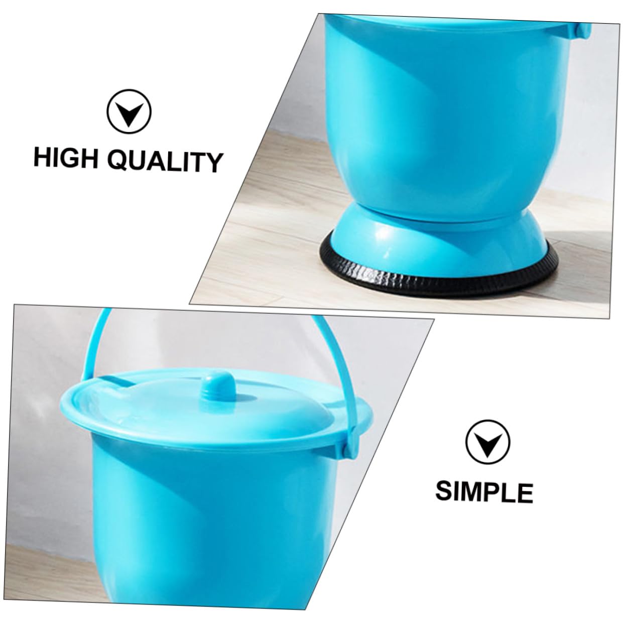 Healvian Vasino Facile Ermetico per Coperchio e Portatile Adulti a Plastica in Pulire Uso Domestico Viaggio, Adatto Donne in Gravidanza Anziani
