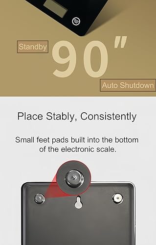 Miniatura 7 de Báscula digital de cocina, báscula de alimentos recargable con vidrio templado, gramos y onzas, carga USB, 0.03 oz de alta precisión para hornear,