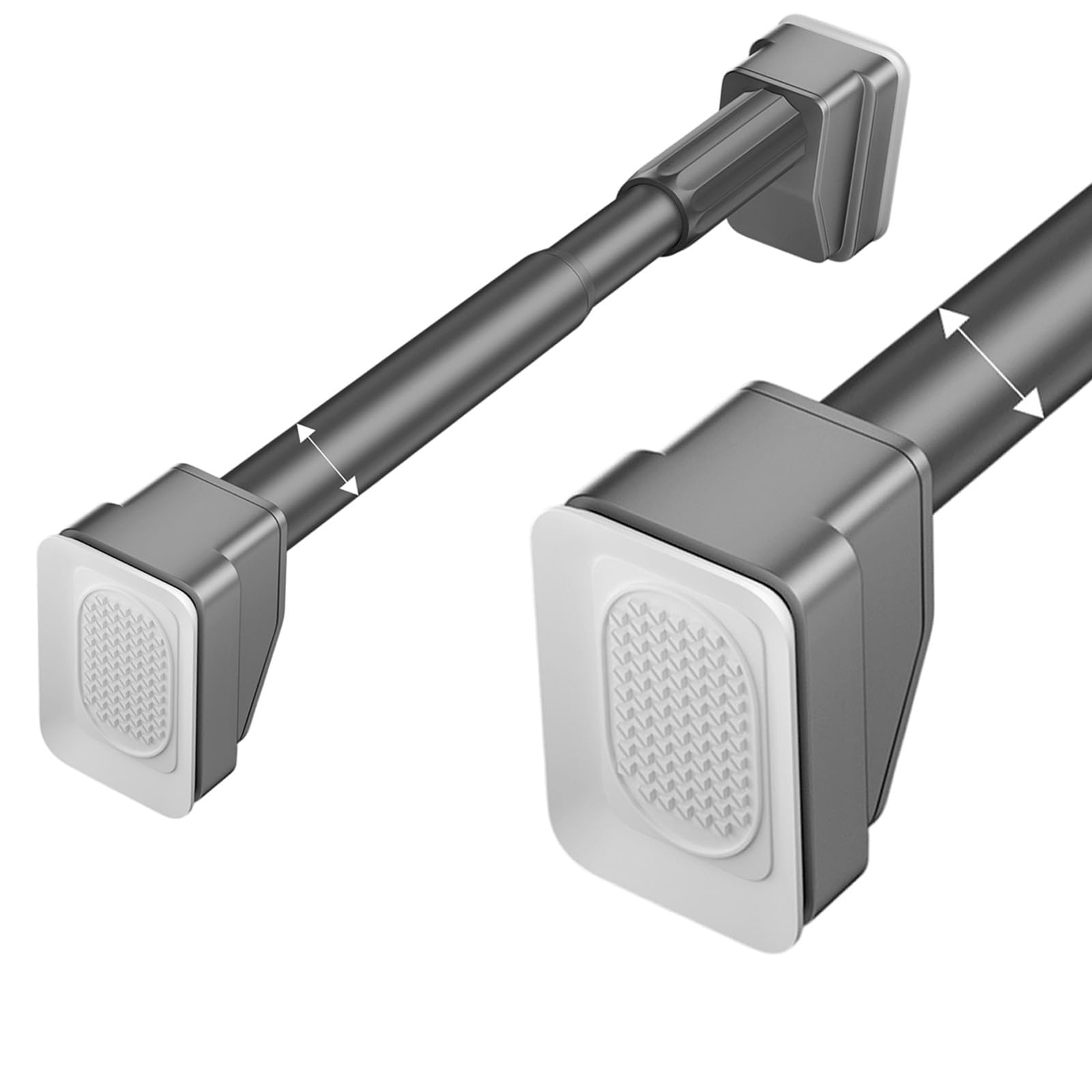Tringle à rideau de douche télescopique gris 110-190 cm sans perçage pour salle de bain