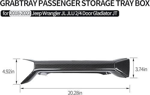 Vista 21 de JWWY Caja de almacenamiento para reposabrazos de pasajero, caja de almacenamiento, asa de agarre, bandeja organizadora de engranajes para Jeep 6
