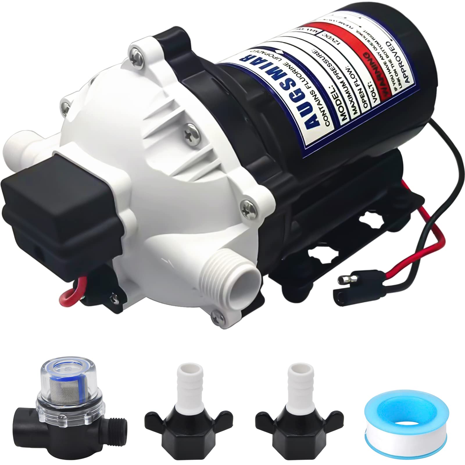 7PCS RV Diaphragm Pump Pressure Switch Kit – Auto On/Off Water