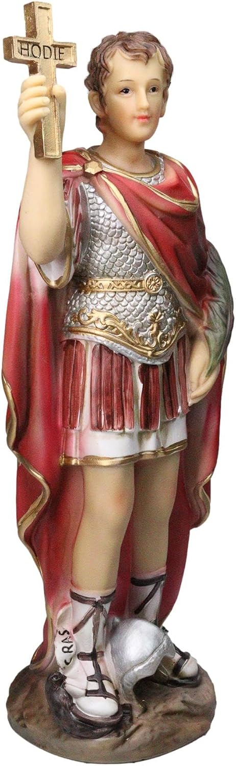 Ebros Gift Catholic Devotion Saint Expedite Roman Centurion Christian Martyr Decorative Figurine 12" Tall Expeditus Patron of Urgent Causes Decor Accent