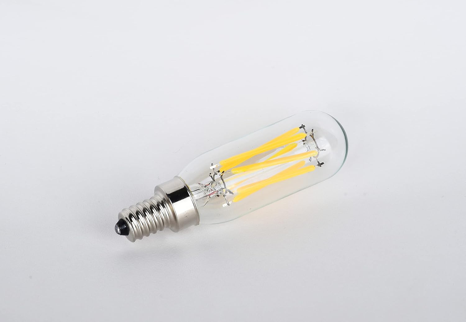 Raheem T8 LED Bulb, E12 Dimmable LED Bulb, 110v 600Lumens 3000k 60W Equivalent, Clear Glass Tubular Light Bulb, Best Replacement for Incandescent Bulb, Candelabra LED Bulbs, 10 Pack (Warm White)