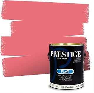 PRESTIGE Paints Exterior Paint and Primer In One, 1-Gallon, Flat, Comparable Match of Benjamin Moore Florida Pink
