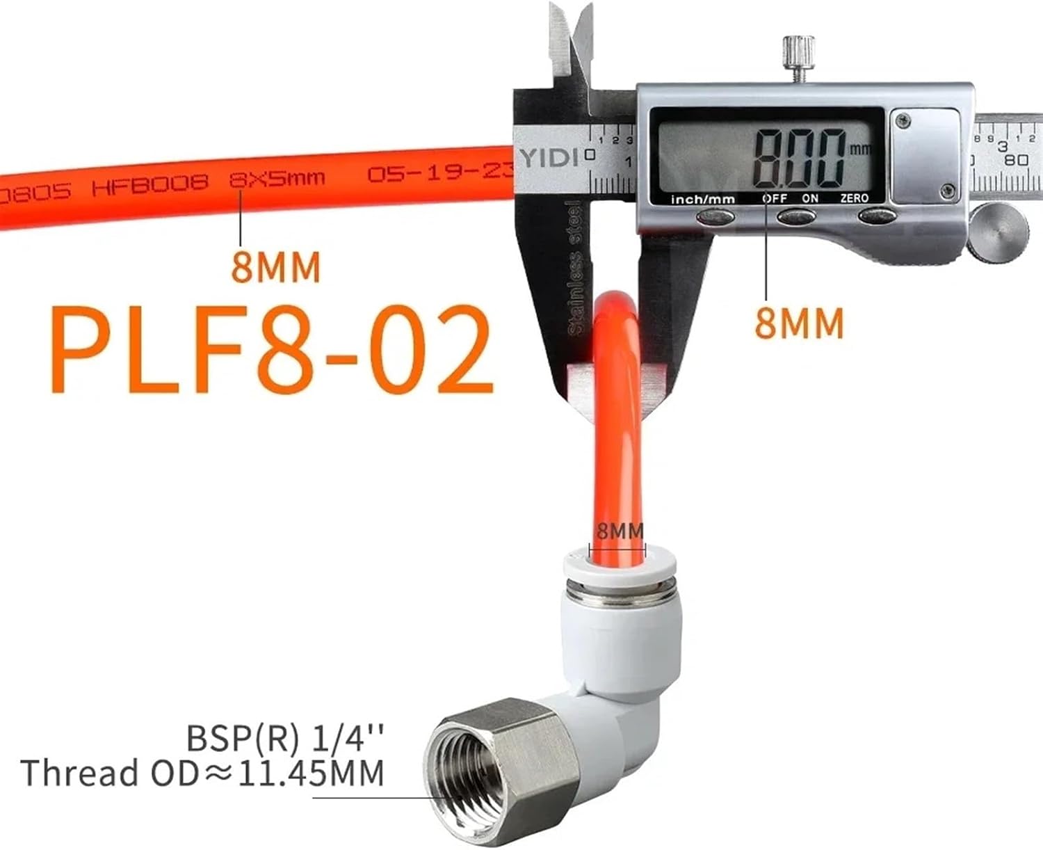 5 pcs PLF Pneumatic 4 6 8 12 6mm 8mm 10mm Air Hose Connector Connectors Pipes Fitting to Female Thread BSPT R 1/8 1/4 3/8 1/2(12MM Hose O.D.,BSP1-4)