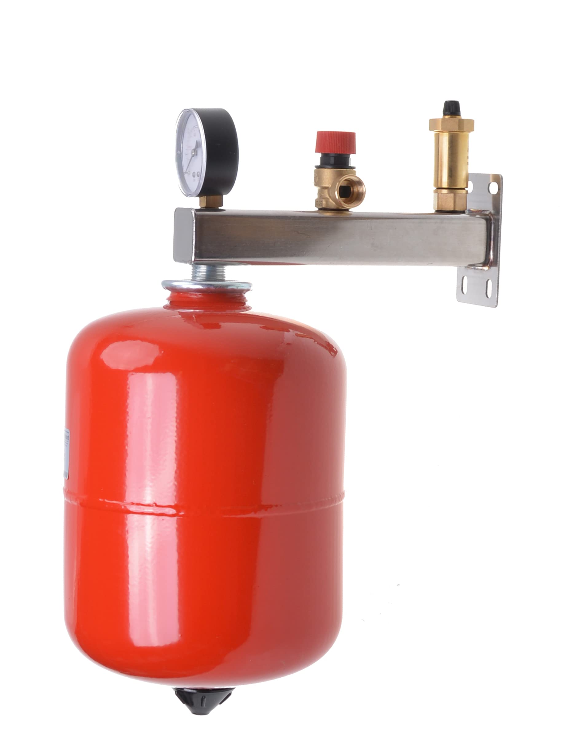 Set Membran Ausdehnungsgefäß 18 Liter für Heizung mit Sicherheitsgruppe Edelstahl Druckausgleichsbehälter Ausgleichsbehälter Weiss Druckbehälter Membran Für geschlossene Kreislauf