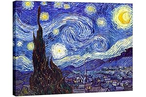 Wieco Art Van Gogh Starry Night Canvas Print