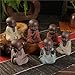 Grenric Small Cute Ceramic Buddha Statue Monk Figurine Creative Craft Doll Decoration Chinese Gift Delicate Crafts Ceramic (I)