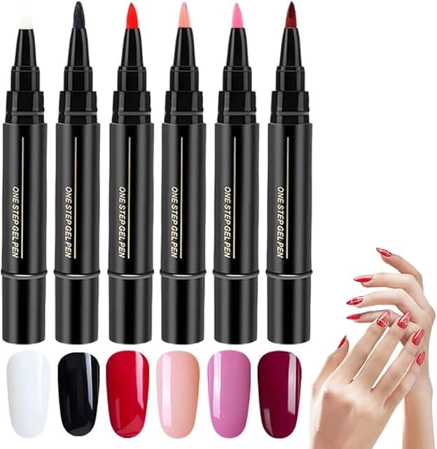 Nail Polish Pens, 3 in 1 Quick Dry Gel Polish Pens with 18 Colors 5ML, f...