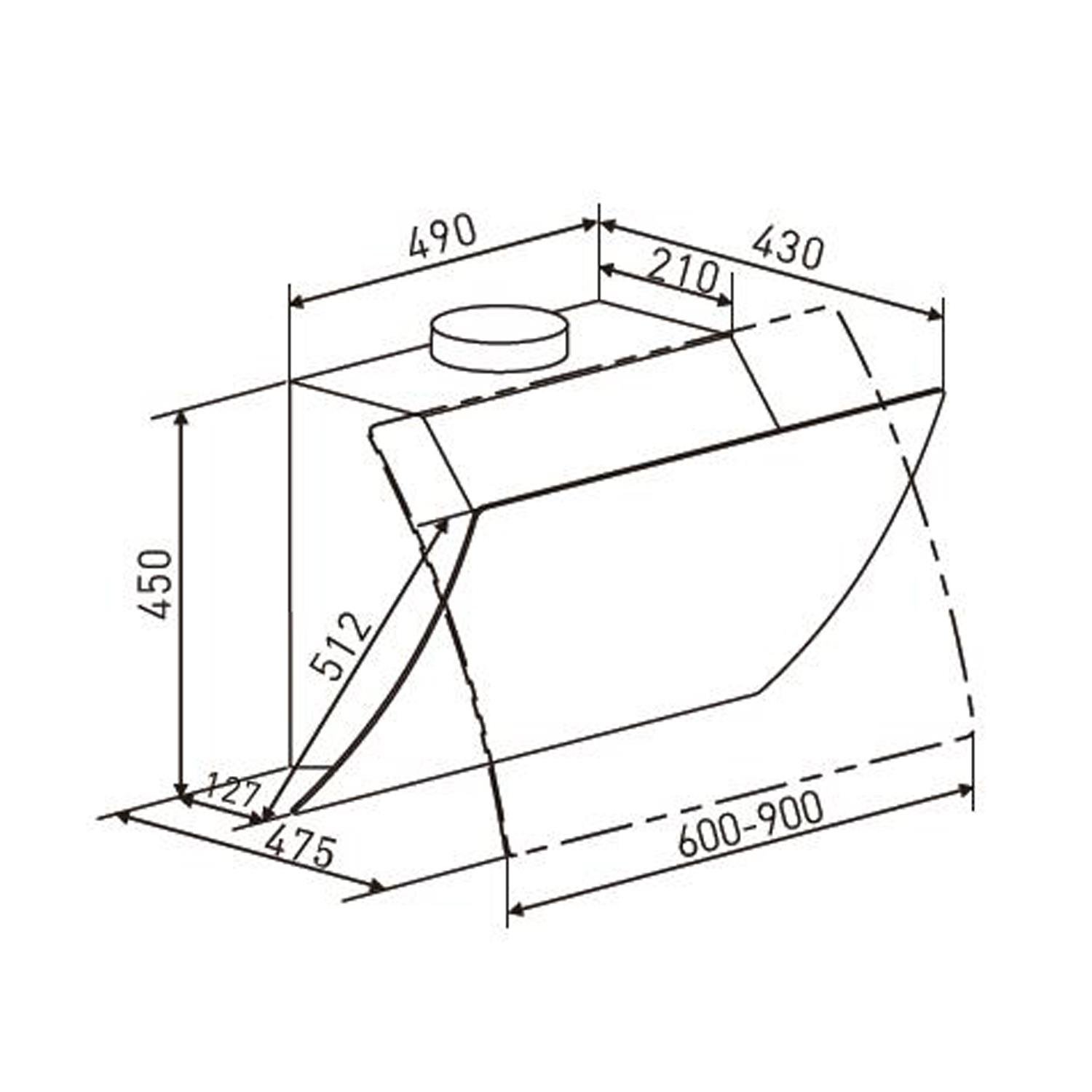 Klarstein Annabelle 60 - Campana extractora de humos, Extractor de pared, Absorción y ventilación, 3 niveles, Absorción de 595 m³/h, Acero inoxidable, Autoapagado, 2 filtros de carbono, Negro