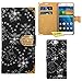 Produktbild Huawei Ascend G7 Handy Tasche, FoneExpert® Bling Luxus Diamant Hülle Wallet Case Cover Hüllen Etui Ledertasche Premium Lederhülle Schutzhülle für Huawei Ascend G7 (Schwarz)