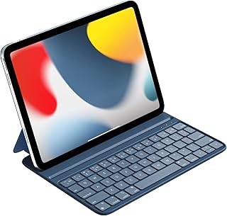 HOU iPad 10th Generation Case with Keyboard,Smart Keyboard Folio,Ultra Slim iPad Keyboard 10th Generation,Keyboard Case for iPad 10th Generation 10.9“2022,Magnetic Charging,Adjustable Angle Blue