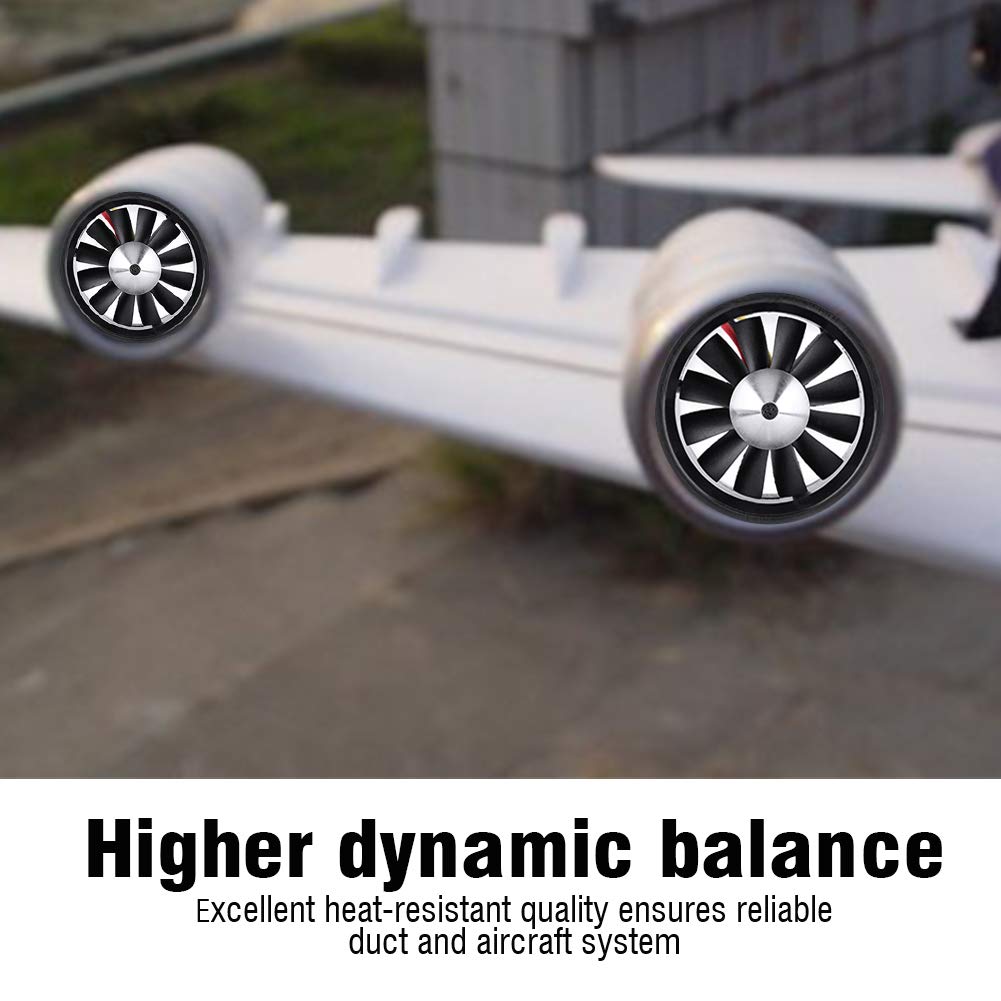 RC Flugzeugmotor, 2200KV 64mm 12 Klingen Motor für RC-Flugzeug, Flugzeugantrieb mit 6 Bananensteckern und Wärmeschrumpfröhren für Modelle, Drohnen und Hobbyprojekte