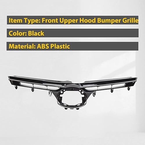 Miniatura 2 de KUAFU Rejilla de parachoques delantero superior compatible con Toyota Corolla BaseCELELXLE Sedan 4 puertas de repuesto para Toyota Corolla 2017-2019
