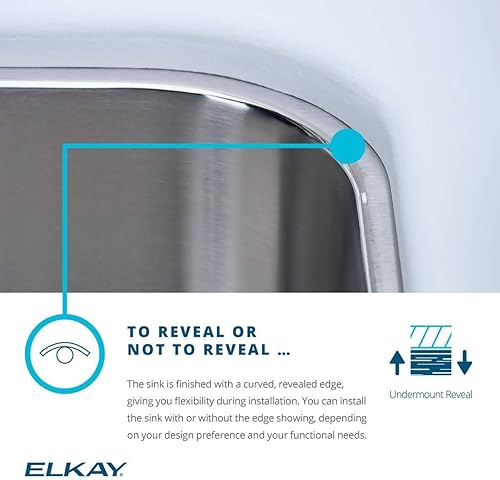Miniatura 4 de Elkay ELUH281610 Lustertone Classic - Fregadero de acero inoxidable para montaje inferior