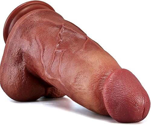 8″ Girth Realistic XXL Thick Dildo, Huge Penis Dildos for Anal Stimulation, Silicone Big Analdildo with Strong Suction Cup for G Spot & Prostate Stimulation, Sex Toys for Man Women