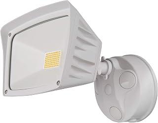 M.T.C Canada LED Flood Light 40W=500W Input 100-277VAC 5200lm IP65 6000K (Cool White) for Sale CETL (White Housing Without Motion Sensor