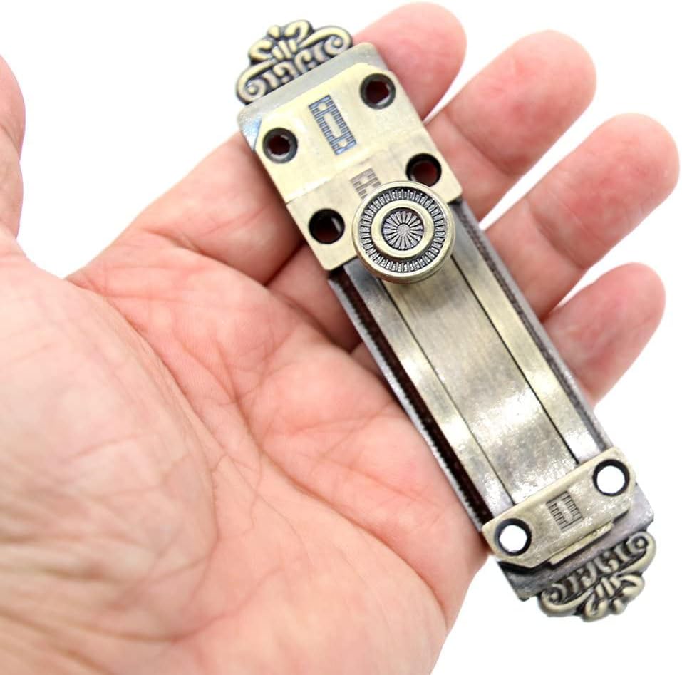 2 PCs Barrel Bolt Latch - Slide Door Lock Finished with Antique Brass Color with Screws, Length 4.3-in (11 cm)