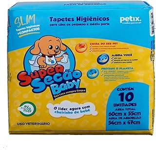 Tapete Higiênico Super Secão Slim Baby C/10 Unidades