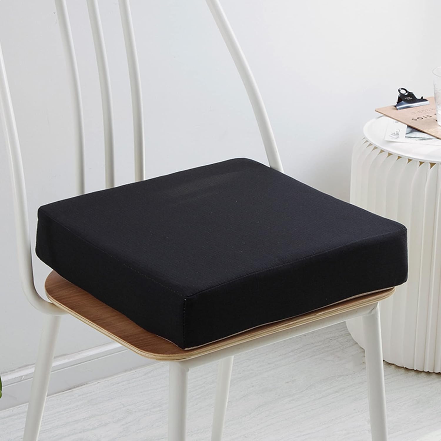 Cojín de Espuma viscoelástica extraíble de 8 cm de Grosor, cojín de Asiento Grande Antideslizante para Silla de Comedor, jardín, Oficina, Cocina, Silla,50 x 50 x 8 cm