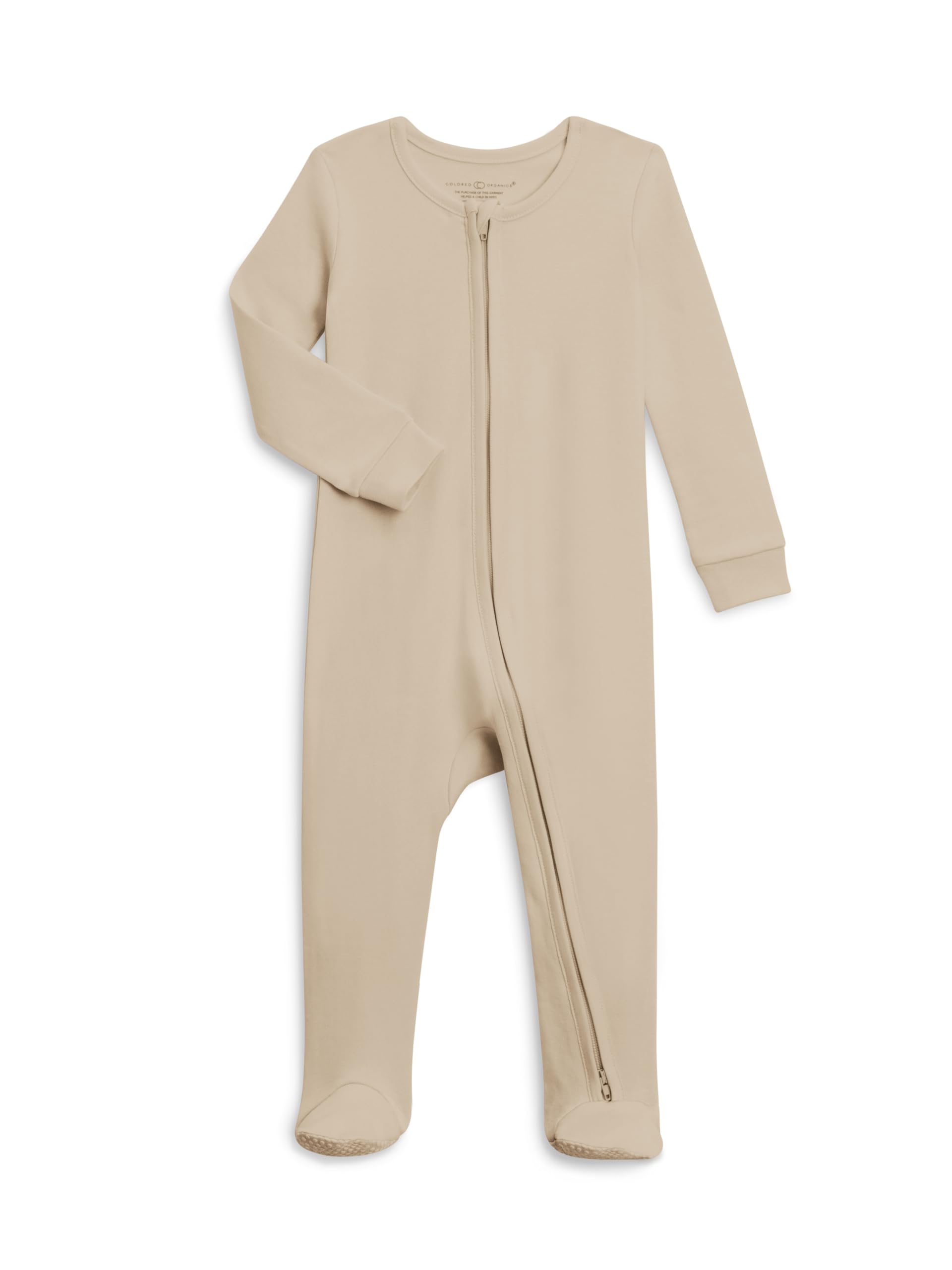 Colored Organics Baby Zip-Up Footed Sleeper with 2-Way Zipper - Organic Cotton Pajamas