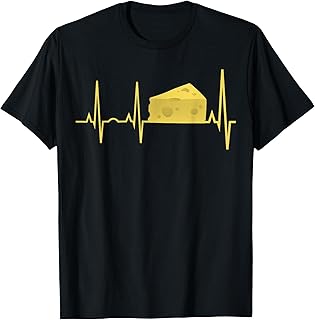 Cheese Heartbeat Shirt - Funny Cheese Lover Gift Tee T-Shirt