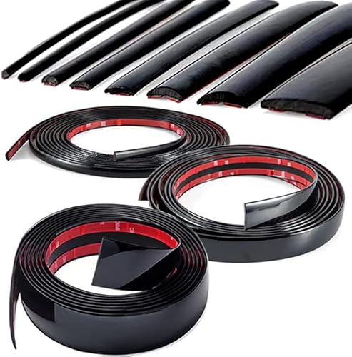 16Ft Glossy Black Automotive Car Exterior and Interior Molding Trim Universal Bumper Window Door Body Side Decorative Strip Scratch-Proof (3/4 inch (20mm))