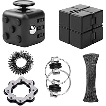 Fidget Cube 6 Pieces Anti-Stress Cube Toy Fidget Cube Anti-Stress Toy Infinity Cube for Children and Adults Stress Relief for Nervousness