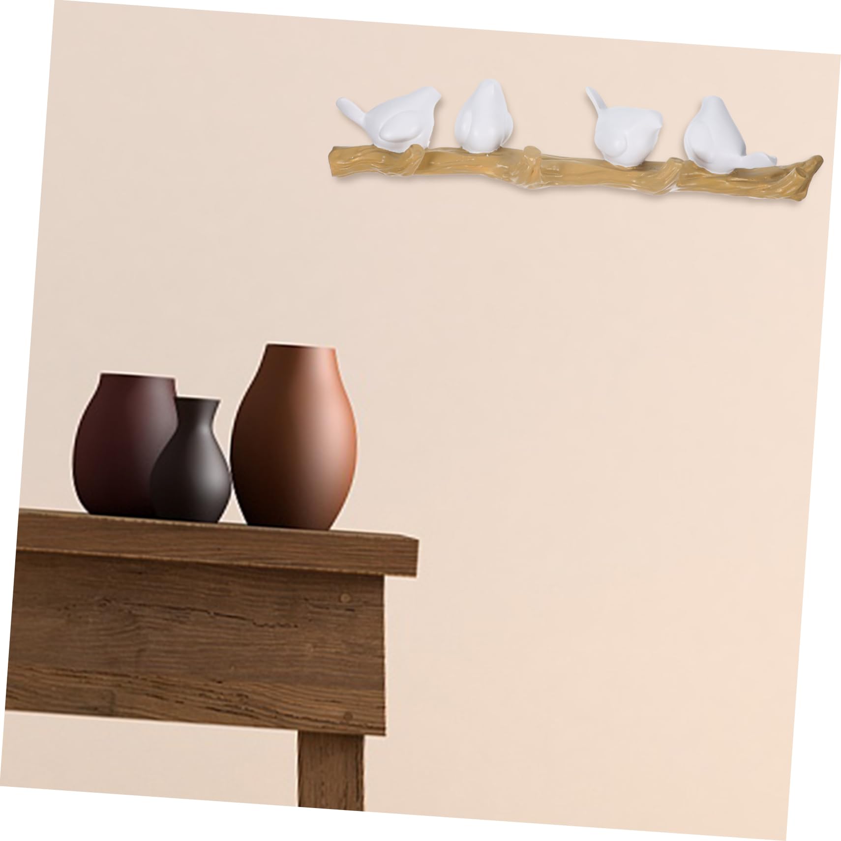 Portachiavi da Muro Uccelli su Ramo Appendichiavi Resistente per Cucina Bagno Ingresso per Chiavi Asciugamani e Accessori
