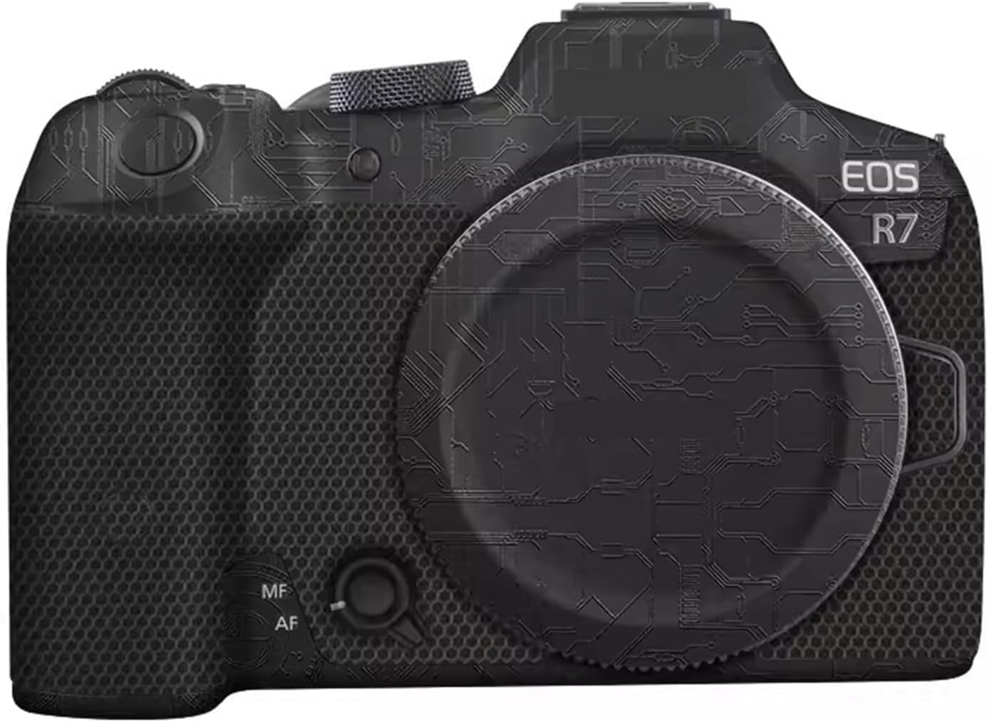 Camera Skin for Canon EOS R7 Anti-Scratch Vinyl Wrap Cartoon Film Body Protector Coat Photography Accessories Sticker(Circuit Titanium)